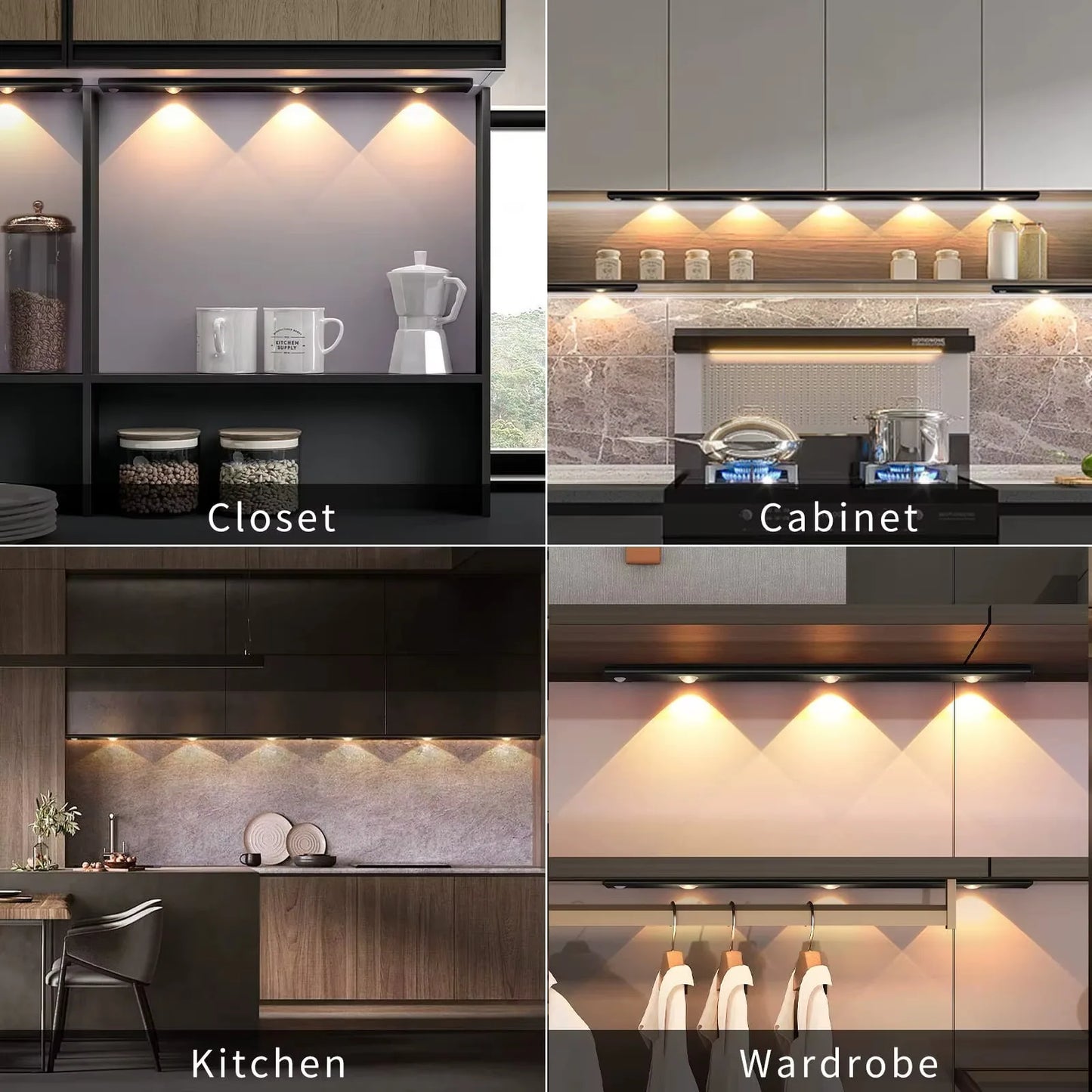 Lampe LED Rechargeable à Détecteur de Mouvement – Éclairage Sans Fil pour Placard et Dressing