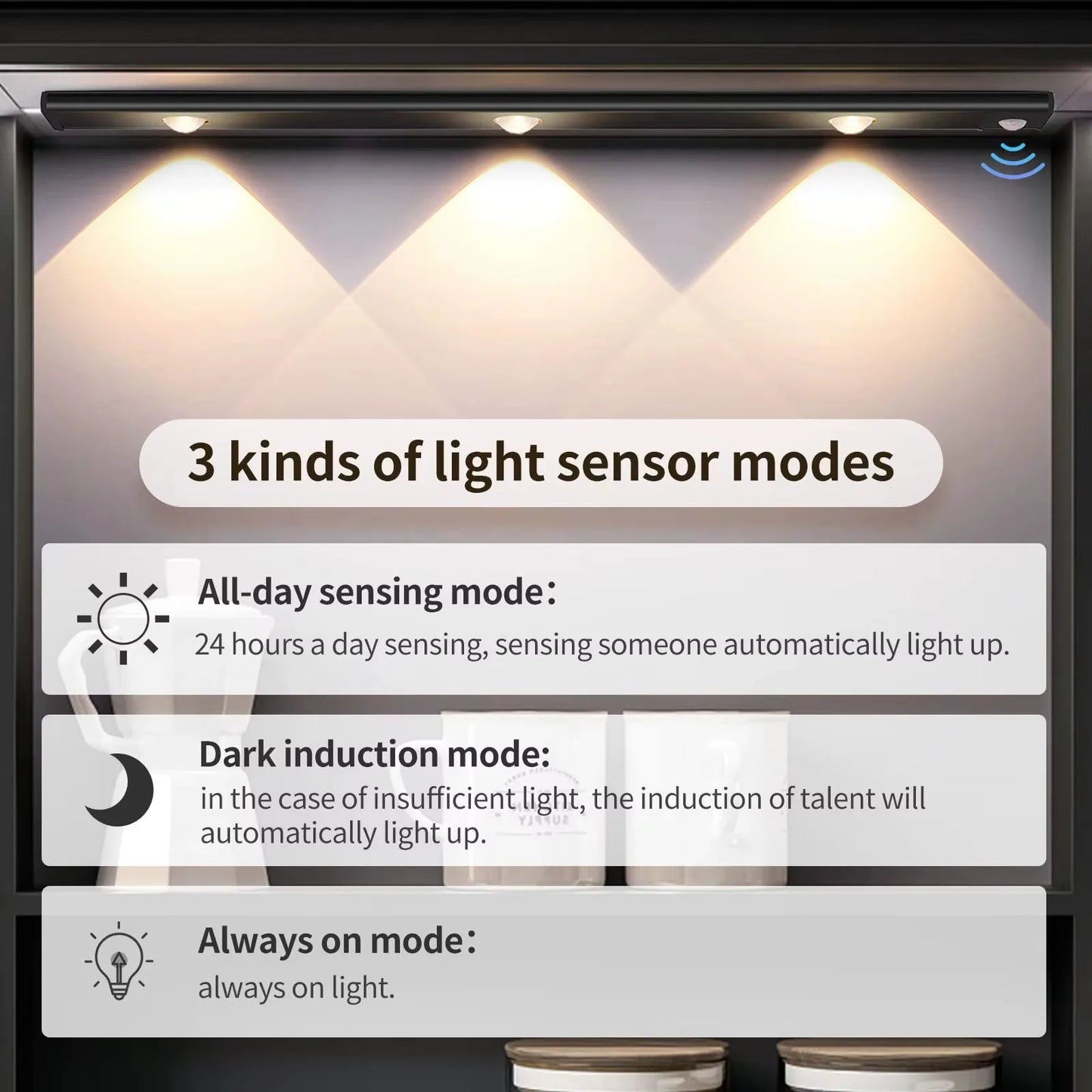 Lampe LED Rechargeable à Détecteur de Mouvement – Éclairage Sans Fil pour Placard et Dressing