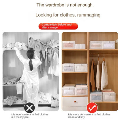 Boîte de Rangement pour Vêtements – T-Shirts, Jeans & Sous-Vêtements
