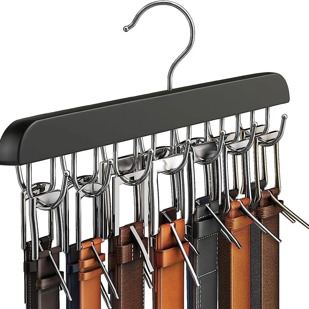 Organisateur de Ceintures 14 Crochets – Cintre Multifonction pour Dressing
