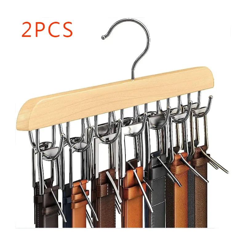 Organisateur de Ceintures 14 Crochets – Cintre Multifonction pour Dressing