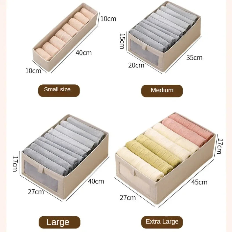 Boîte de Rangement pour Vêtements – T-Shirts, Jeans & Sous-Vêtements