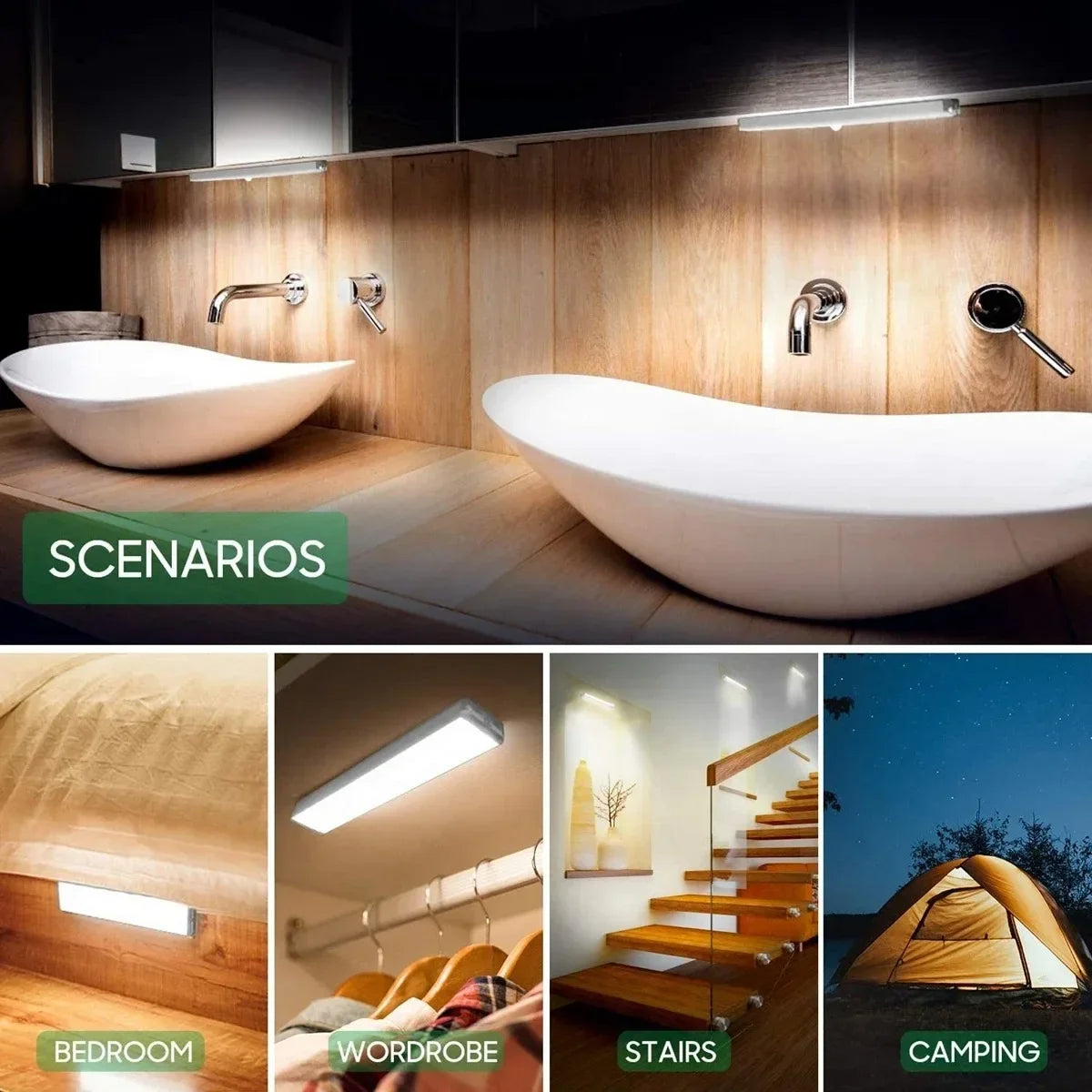Lampe LED Sans Fil avec Détecteur de Mouvement