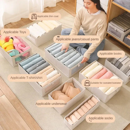Boîte de Rangement pour Vêtements – T-Shirts, Jeans & Sous-Vêtements