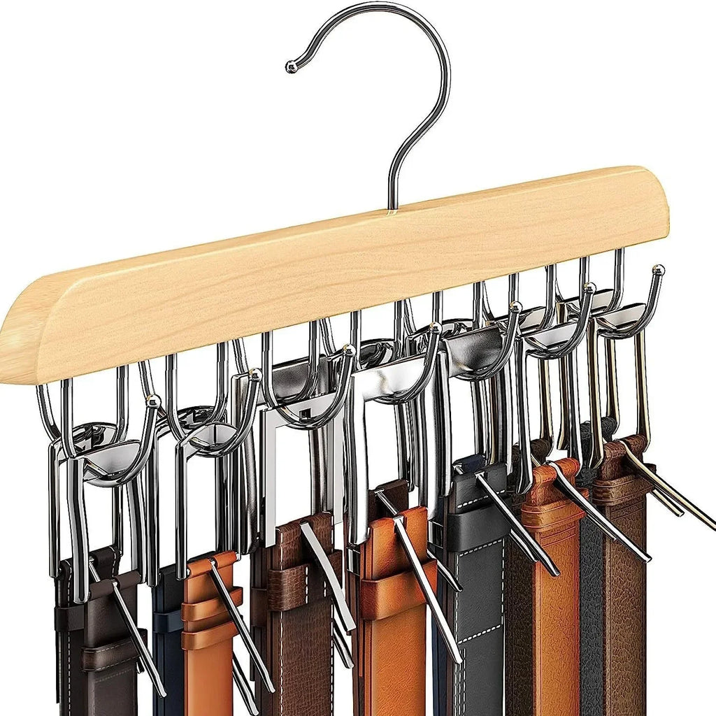 Organisateur de Ceintures 14 Crochets – Cintre Multifonction pour Dressing